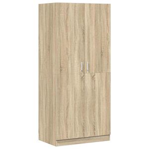 vidaXL Kledingkast 80x52x180 cm bewerkt hout sonoma eikenkleurig