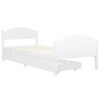 vidaXL Bedframe met 2 lades massief grenenhout wit 90x200 cm