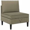 vidaXL Middelse Sofa met Opbergruimte Kaki Fluweel