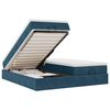 vidaXL Ottoman bed met matrassen 200x200cm fluweel donkerblauw