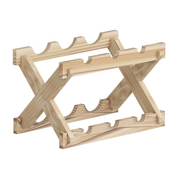 Homemania Flessenhouder Truva 43x28x28 cm hout