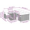 vidaXL Tuin Sofa Set met opslag 9 pcs Zwart Poly riet
