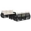vidaXL Tuinbankenset 7 st Zwart en Cream Wit poly rattan