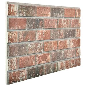 vidaXL Wandpanelen 10 st 100 x 50 cm Donkerbruin en Grijs EPS-schuim