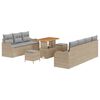 vidaXL Tuin Sofa Set 10 st 9-Aantal zitplaatsen Beige en Licht Grijs