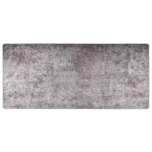 vidaXL Vloerkleed wasbaar 80x300 cm grijs