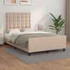 vidaXL Bedframe met hoofdbord kunstleer cappuccinokleurig 120x200 cm
