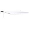 vidaXL Handbediende luifel met LED's Wit 3 x 2,5 m