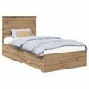 vidaXL Bedframe met lade Artisan Eiken 100 x 200 cm Bewerkt hout