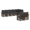 vidaXL Tuinbankenset 8 st 8-zits Grijs poly rattan