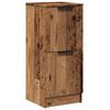 vidaXL Dressoir 30x30x70 cm bewerkt hout oud houtkleurig