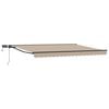 vidaXL Handmatige Luifelhouder met LED's Beige en Antraciet 5 &times; 3,5 m