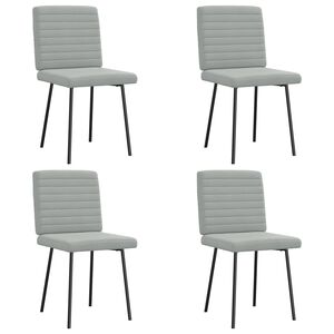 vidaXL Eetkamerstoelen 4 st fluweel lichtgrijs