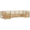 vidaXL Buiten bankenset 7 pcs Wit 304 x 128,5 x 73 cm