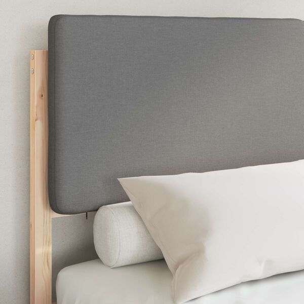 vidaXL Bedframe met Gevoerd Hoofdgedeelte Lichtgrijs 140 x 200 cm