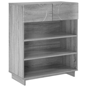 vidaXL Schoenenkast 73 x 38 x 87,5 cm Bewerkt hout Grijs Sonoma