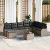 vidaXL Tuin Sofa Set Grijs poly rattan