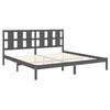 vidaXL Bedframe massief grenenhout grijs 200x200 cm