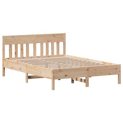 vidaXL Bedframe met hoofdbord massief grenenhout 120x190 cm