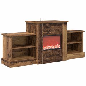 vidaXL Elektrische haard Oud hout 110 x 30 x 50 cm Bewerkt hout