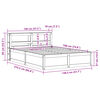 vidaXL Bedframe met hoofdbord massief grenenhout 140x190 cm