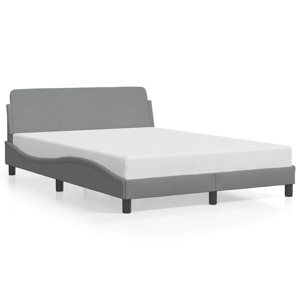 vidaXL Bedframe "Dover" stof lichtgrijs 140x200 cm