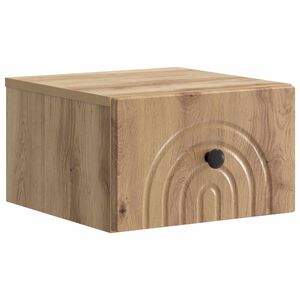 vidaXL Wandbeugel Bedkast met lade Artisanaal eiken 33 x 34,5 x 20 cm