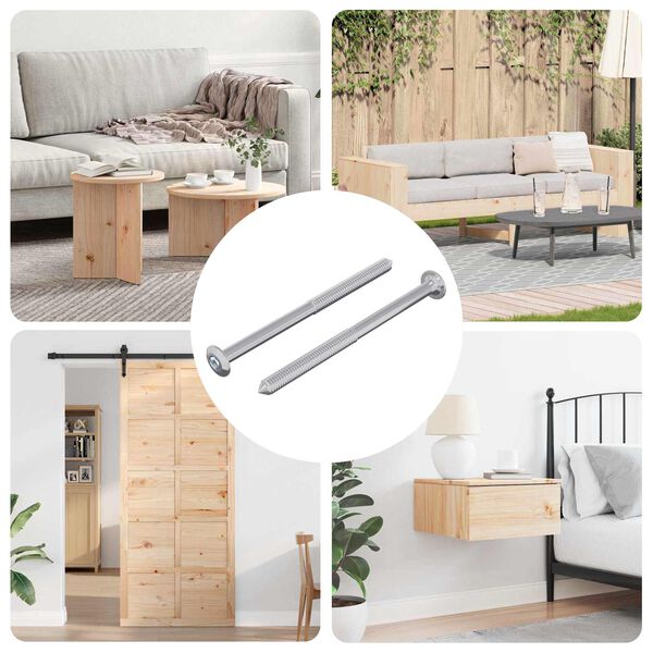 vidaXL Bout 2 pcs Zilver M6 x 85 mm Staal