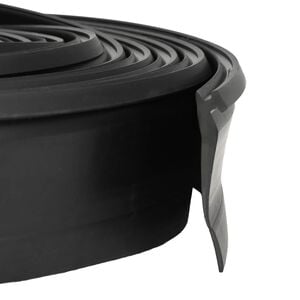 vidaXL Garage Deurafsluiting Zwart 52 x 2 mm 2,5 m PVC