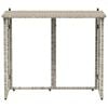 vidaXL Tuintafel inklapbaar 90x51x75 cm poly rattan lichtgrijs