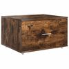 vidaXL Bureau Gerookt eiken 131,5 x 50 x 106,5 cm Bewerkt hout