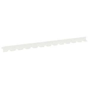 vidaXL Gazonrand 10 pcs 102 x 4 x 4 cm Staal Wit