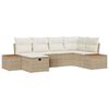 vidaXL Tuin Sofa Set Beige poly rattan