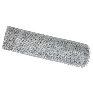 vidaXL Hexagon Hek 0,6 x 10 m Verzinkt staal zilver