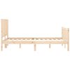vidaXL Bedframe met hoofdbord massief hout