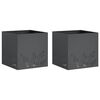 vidaXL Plantenbak 2 st Antraciet 50 x 50 x 49 cm Koudgewalst staal