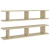 vidaXL Wandschappen 2 st 105x18x20 cm bewerkt hout sonoma eikenkleurig