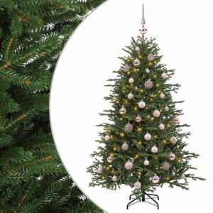 vidaXL Kunstkerstboom met kerstbal 120 cm 150 LED's Warmwit