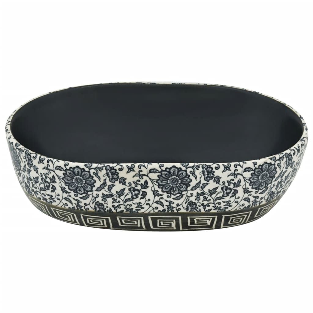 Opzetwasbak rond 41x14 cm keramiek zwart kopen