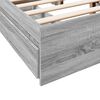 vidaXL Bedframe met lades bewerkt hout grijs sonoma eiken 120x190 cm