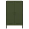 vidaXL Hoge kast 68x39x113 cm staal olijfgroen