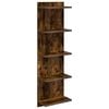 vidaXL Wandplank Gerookt eiken 30 x 15 x 100 cm Bewerkt hout