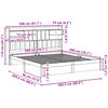 vidaXL Bed met boekenkast zonder matras grenenhout wit 200x200 cm