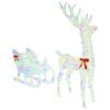 vidaXL Rendier trek slede met 200 LED kleurrijk 70 x 26 x 129 cm Acryl