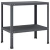vidaXL Planttafel 80 x 50 x 80 cm Gepoedercoat staal Antraciet