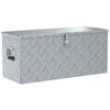 vidaXL Opbergkist 90,5x35x40 cm aluminium zilverkleurig