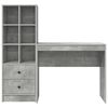 vidaXL Bureau met lade 2 pcs Beton Grijs