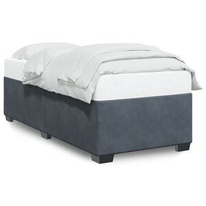 vidaXL Bedframe zonder matras 100x200 cm fluweel donkergrijs