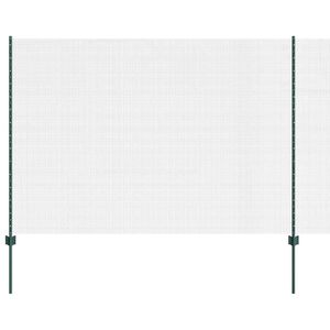 vidaXL gelast draadhek met palen 10 x 1,6 m PVC-Coated Staal Groen