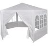 vidaXL Feesttent met 6 zijwanden 2x2 m wit